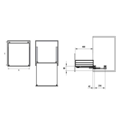 Kích thước bộ rổ xoong nồi Cappella Cucina 549.08.225 mạ chrome