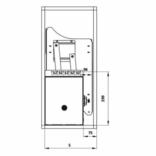 Giá bát đĩa di động CUCINA LENTO 504.76.135 700mm Inox 304/ Xám 6 Kích thước rổ chén đĩa di động CUCINA LENTO 504.76.135 700mm Inox 304/ Xám
