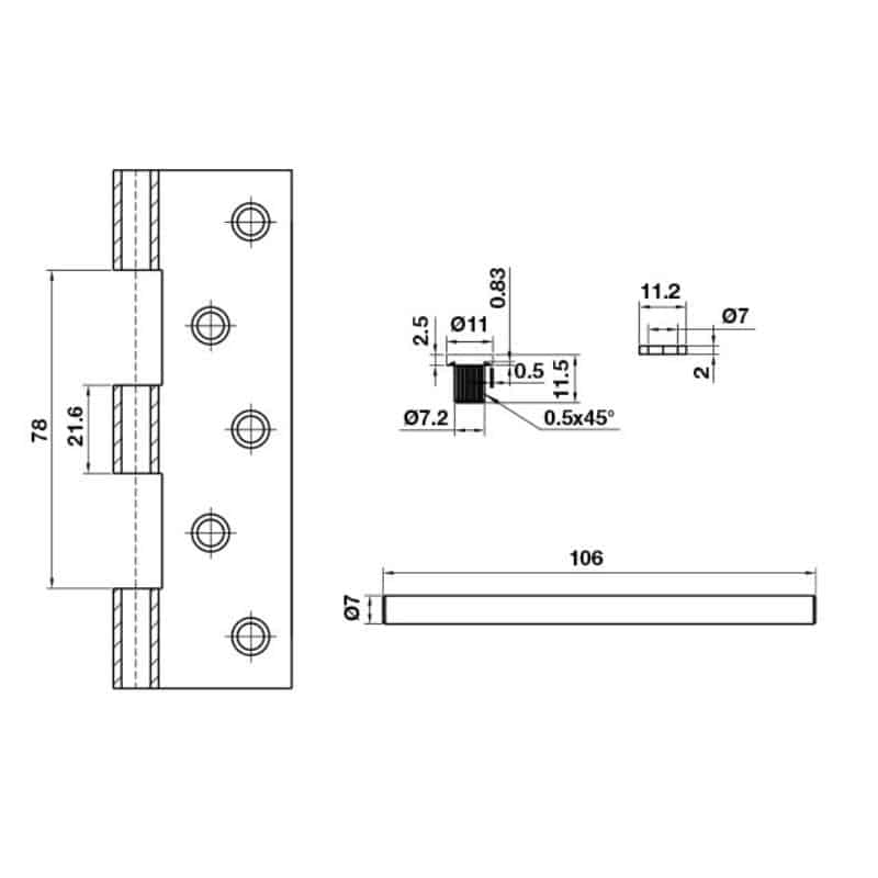 Lắp đặt bản lề lá Bauma 926.20.344 Lắp đặt bản lề lá Bauma 926.20.344