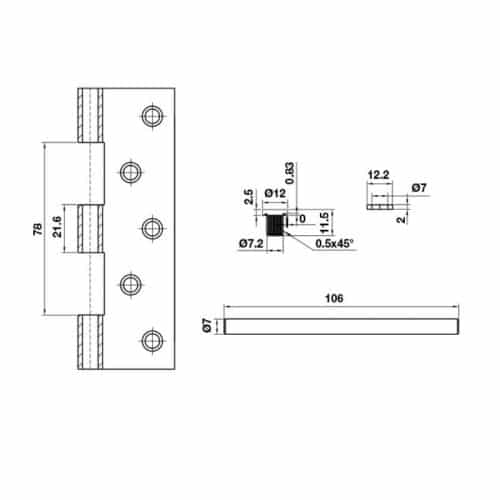 Bản lề lá Hefele Bauma 926.20.347 4 Lắp đặt bản lề lá Bauma 926.20.347