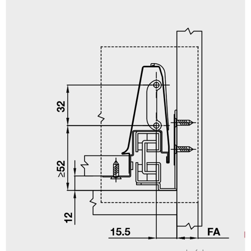 Lắp đặt ray hộp Hafele 552.75.701 Alto màu trắng, H84X300MM Lắp đặt ray hộp Hafele 552.75.701 Alto màu trắng, H84X300MM