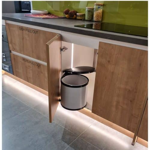 Lắp đặt thùng rác gắn cánh CUCINA VIOLA 502.24.005 14 lít