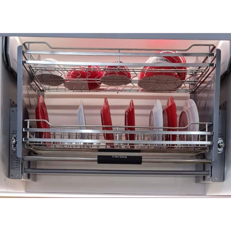 Mặt trước rổ chén đĩa di động lướt tròn LENTO Cucina 504.76.004 Inox 304 Mặt trước rổ chén đĩa di động lướt tròn LENTO Cucina 504.76.004 Inox 304