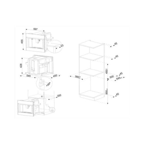 Thiết kế của Máy pha cà phê Hafele DOLCE STILNOVO CMS4604NR 536.54.079