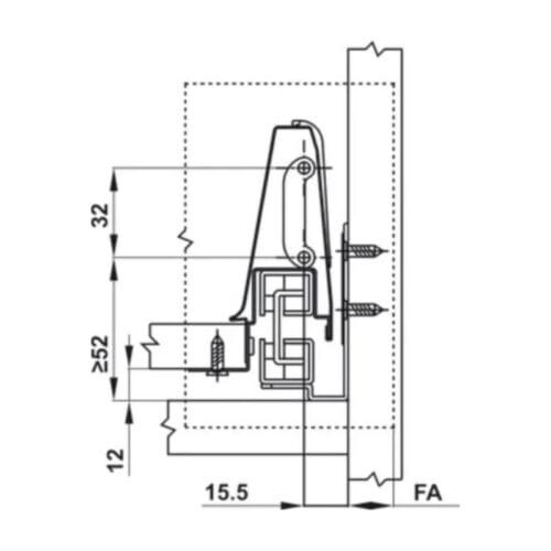 Ray hộp Hafele 552.03.785 Inner Alto âm giảm chấn H84xD500mm trắng mờ 4 Ray hộp Hafele 552.03.785 Inner Alto âm giảm chấn H84xD500mm trắng mờ (2)
