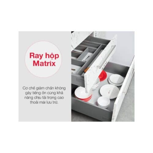 Ray hộp Hafele 552.36.355 Alto-S nhấn mở H170 mm xám đậm 5 Hoạt động của Ray hộp Hafele 552.36.355 Alto-S nhấn mở H170 mm xám đậm