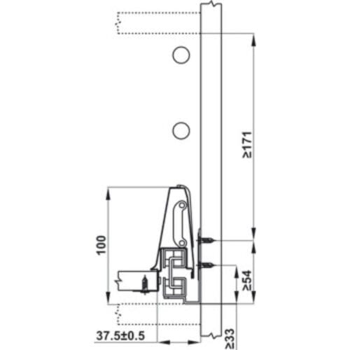 Ray hộp kính Hafele 552.03.095 Alto giảm chấn màu xám H84xD500mm 3 Ray hộp kính Hafele 552.03.095 Alto giảm chấn màu xám H84xD500mm (1)