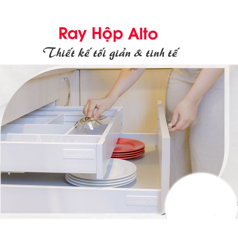 Tính năng ray hộp Hafele 552.75.701 Alto màu trắng, H84X300MM Tính năng ray hộp Hafele 552.75.701 Alto màu trắng, H84X300MM