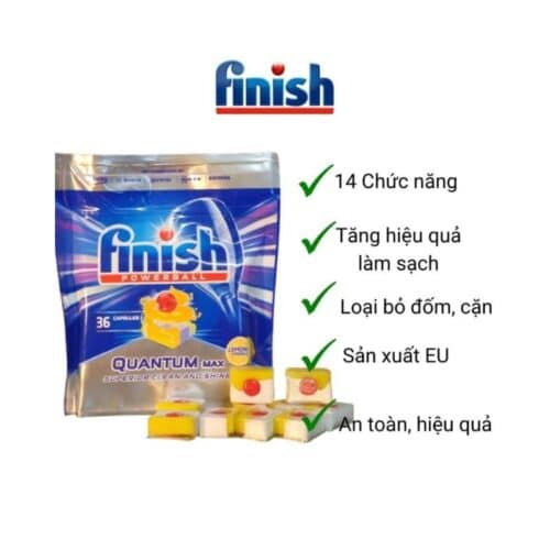 Tính năng Viên rửa bát Finish Quantum Max 36 viên