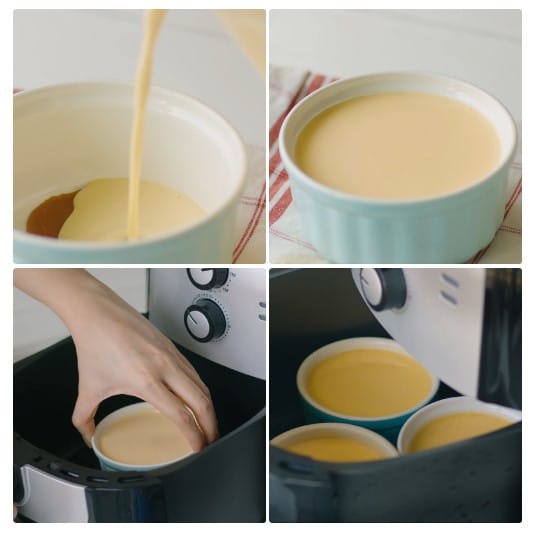 Cách làm bánh flan bằng nồi chiên không dầu