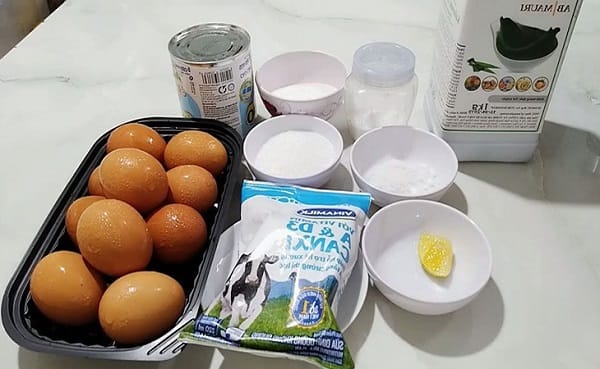 Nguyên liệu làm banh Flan