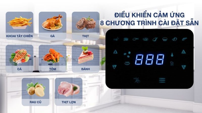 Bảng điều khiển nồi chiên không dầu Hafele