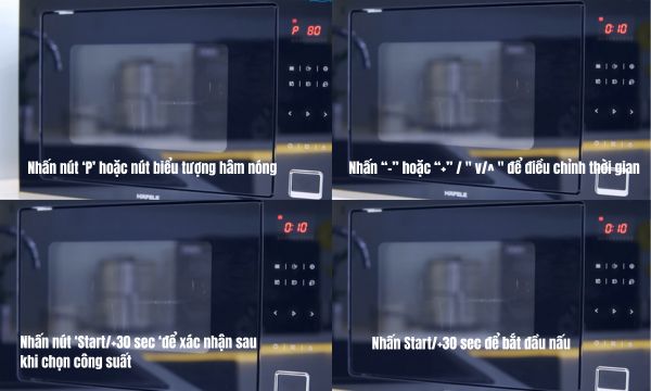 Cài đặt chương trình hâm nóng thực phẩm