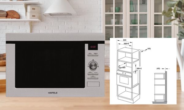 Kích thước lò vi sóng Hafele âm tủ