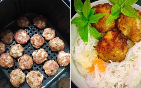 Cách làm bún chả bằng nồi chiên không dầu