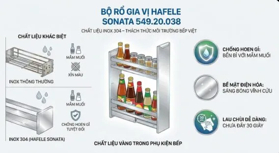Chất liệu Inox 304 – Thách thức môi trường bếp Việt