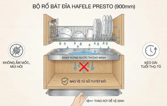 Khay hứng nước thông minh