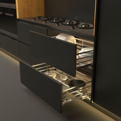 Giá bát đĩa Hafele 549.08.014 900mm 3 Ảnh thực tế bộ rổ bát đĩa Hafele 549.08.014 900mm