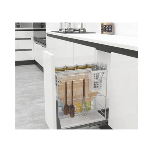 Ảnh thực tế bộ rổ dao thớt, chai lọ Hafele Sonata 549.20.012 200mm