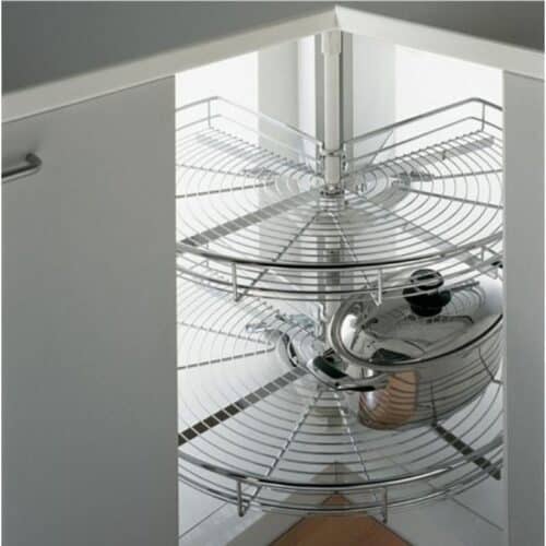 Ảnh thực tế bộ rổ góc xoay 270 độ Hafele Mezzo 548.37.011