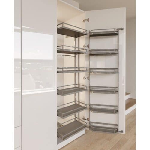 Ảnh thực tế bộ rổ Hafele Kara Swing 548.65.842 6 tầng 450mm