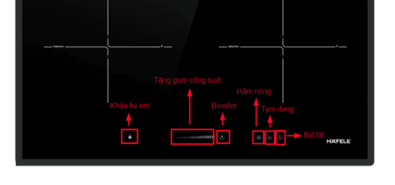 Bảng điều khiển của Bếp từ Hafele HC-I604D
