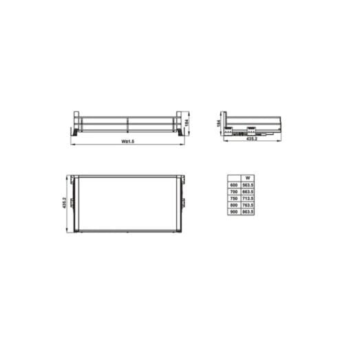 Bộ rổ bát đĩa Hafele Kason Flex 549.08.884 600mm