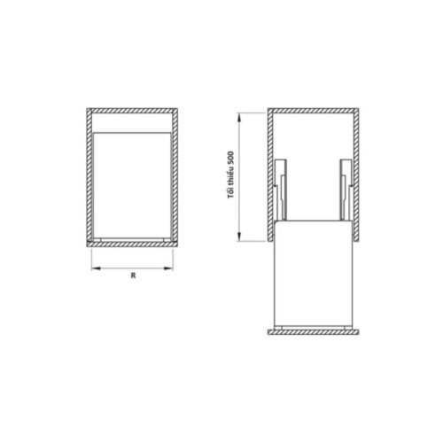 Bộ rổ dao thớt, chai lọ Hafele Sonata 549.20.012 200mm
