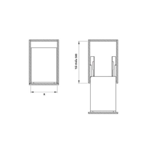 Bộ rổ gia vị Hafele Sonata 549.20.038 300mm 5 Bộ rổ gia vị Hafele Sonata 549.20.038 300mm