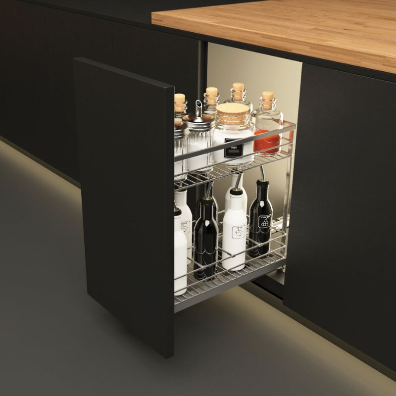 Bộ rổ gia vị Hafele Sonata 549.20.038 300mm Bộ rổ gia vị Hafele Sonata 549.20.038 300mm