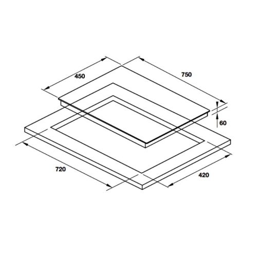 Kích thước bếp từ Hafele 536.61.787