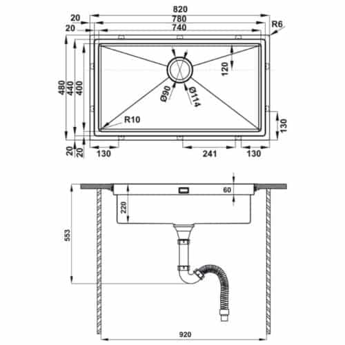 Chậu rửa bát Hafele HS21-SSN1S90 567.94.020