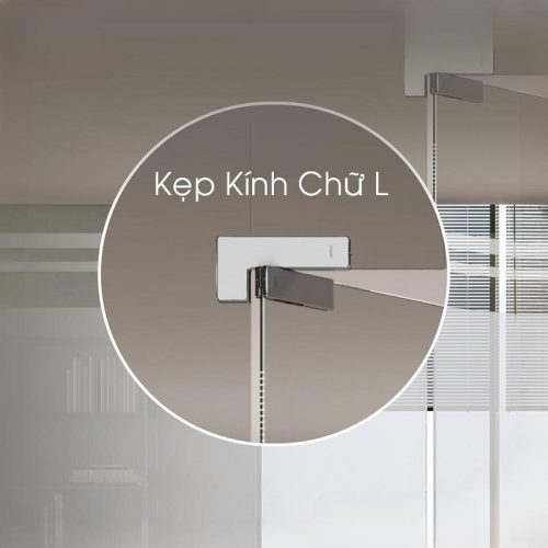 Kẹp kính chữ L inox mờ Hafele 981.50.040 4 Ảnh Kẹp kính chữ L inox mờ Hafele 981.50.040