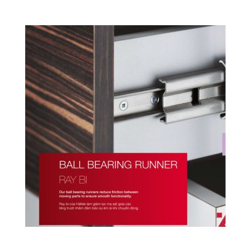 Ray bi nhấn mở 300mm Hafele 494.02.081 3 Ảnh của ray bi nhấn mở 300mm Hafele 494.02.081