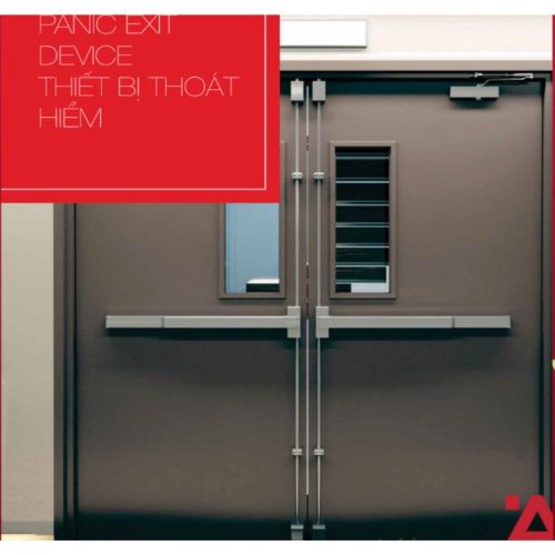 Thanh thoát hiểm với thanh chốt dọc Hafele 911.56.035 4 Ảnh thực tế thanh thoát hiểm Hafele 911.56.035