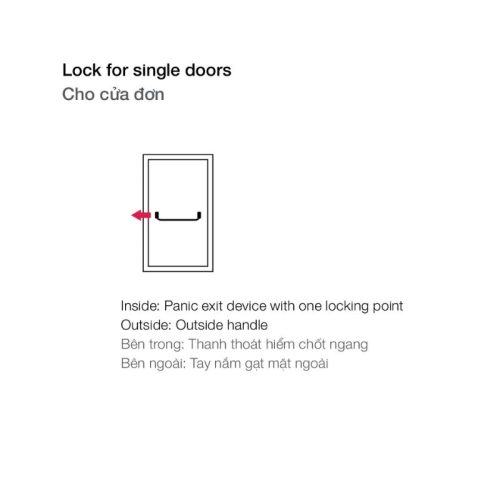 Cửa đơn của tay nắm gạt mặt ngoài màu xám Hafele 901.02.401