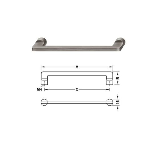Hình ảnh tay nắm tủ 144mm H1565 Hafele 106.61.323