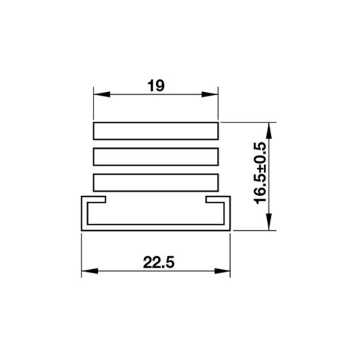 Kích thước bản lề chữ A cửa nhôm 50Kg Hafele 972.05.370