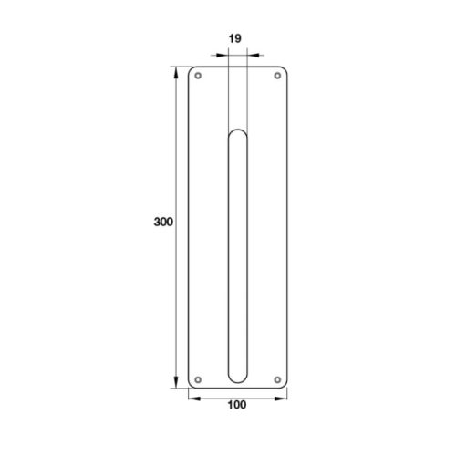 Kích thước bảng kéo cửa pull Hafele 987.11.203
