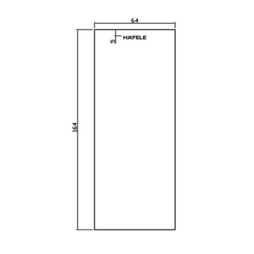 Kích thước bas hộp cho khóa cửa trượt mở phải Hafele 981.59.060