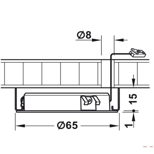 Kích thước đèn Led chiếu 3010 hệ 24V Hafele 833.75.040