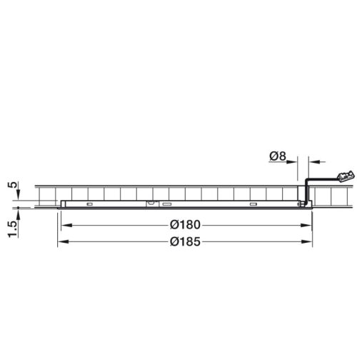 Kích thước đèn Led chiếu 3022 lắp âm Hafele 833.75.100