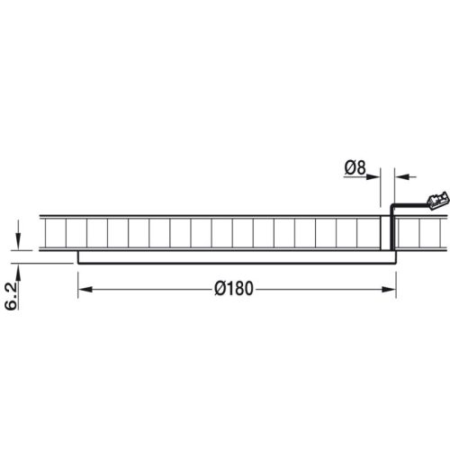 Kích thước đèn Led chiếu 3023 lắp nổi 24V Hafele 833.77.131
