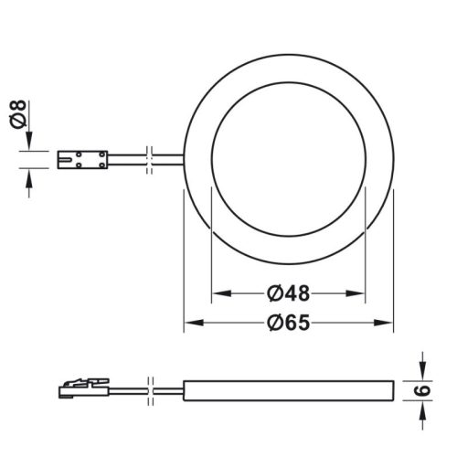 Kích thước đèn Led chiếu 3035 lắp nổi 24V Hafele 833.77.190