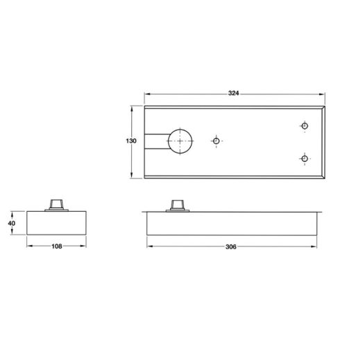 Kích thước Bản lề sàn DCL41 EN4 150kg Hafele 932.84.046