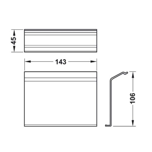 Kích thước của kệ treo máy tính bảng Hafele 523.00.320