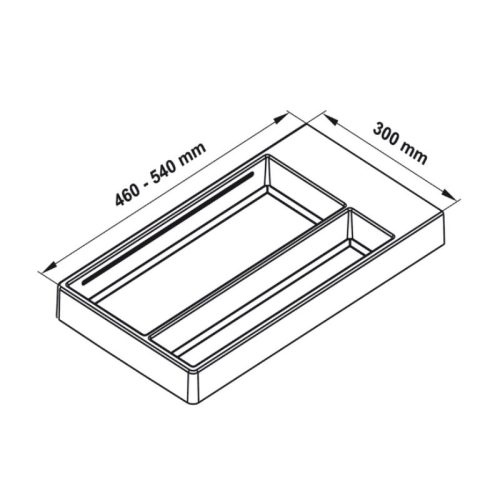 Khay chia tủ bếp Hafele 300mm Separado 556.70.140 3 Kích thước khay chia tủ bếp Hafele 300mm Separado 556.70.140