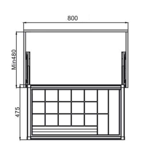 Kích thước khay đựng trang sức 800mm Hafele 807.95.803