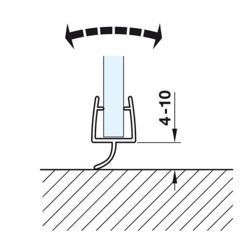 Kích thước ron cửa phòng tắm kính 8 - 10mm Hafele 950.50.012