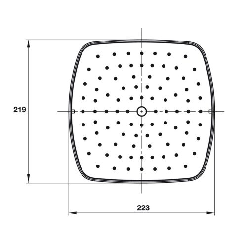 Kích thước Sen đầu gắn trần Hafele 485.60.701